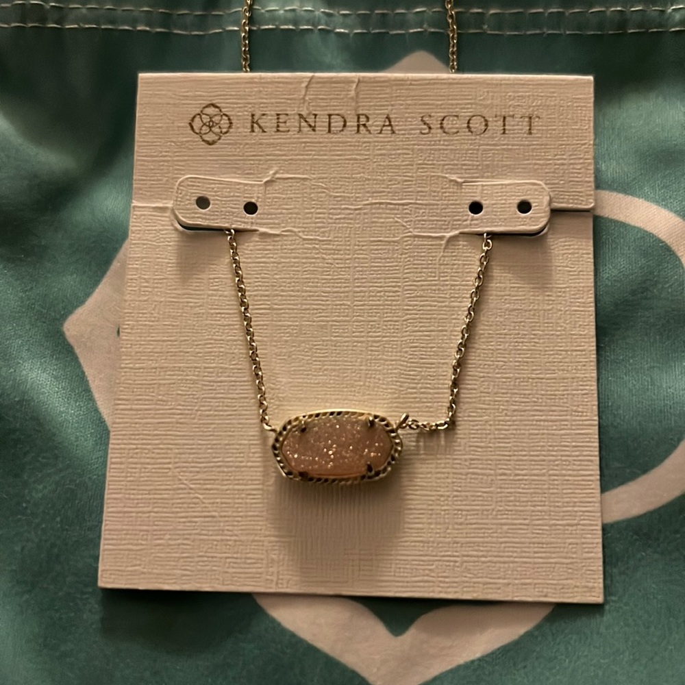 Kendra Scott Drusy Pink Elisa Necklace